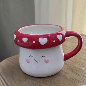 Cute Heart Mug with Red Accents